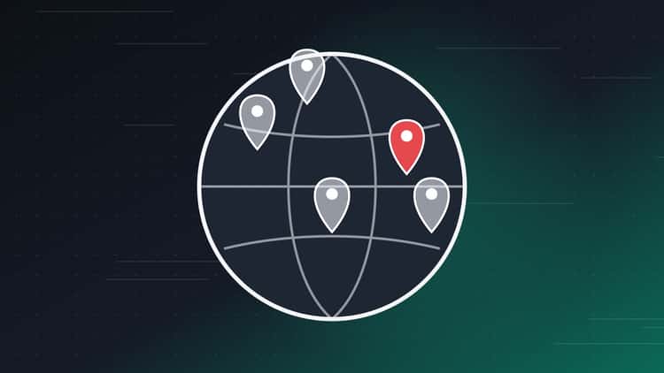 A globe with location pins, standing for the mobile network market
